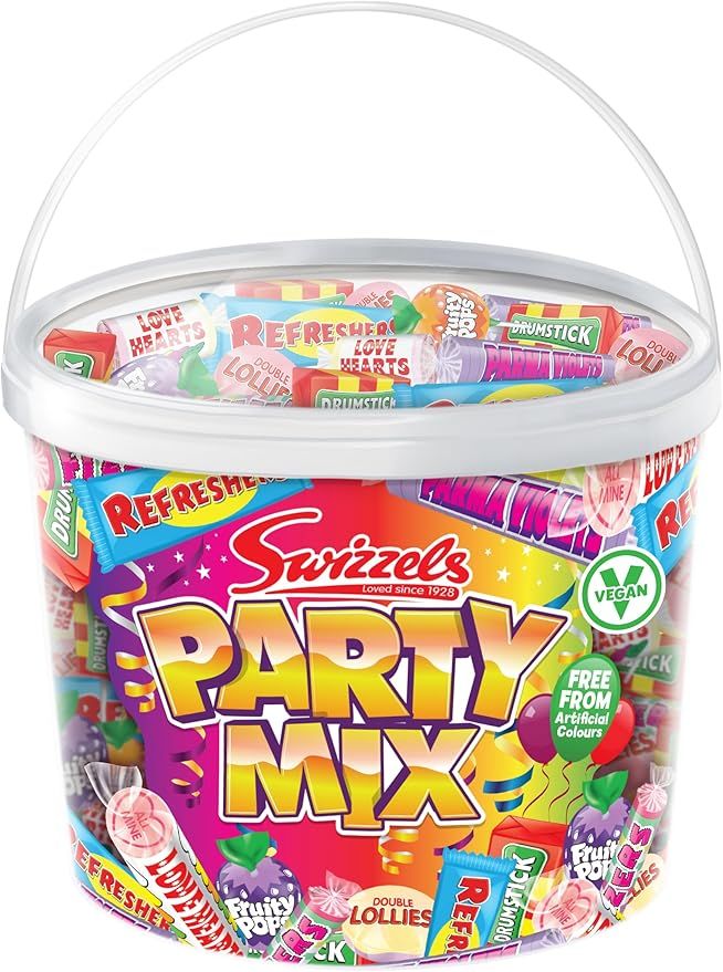Product shot of swizzels party mix sweet tub